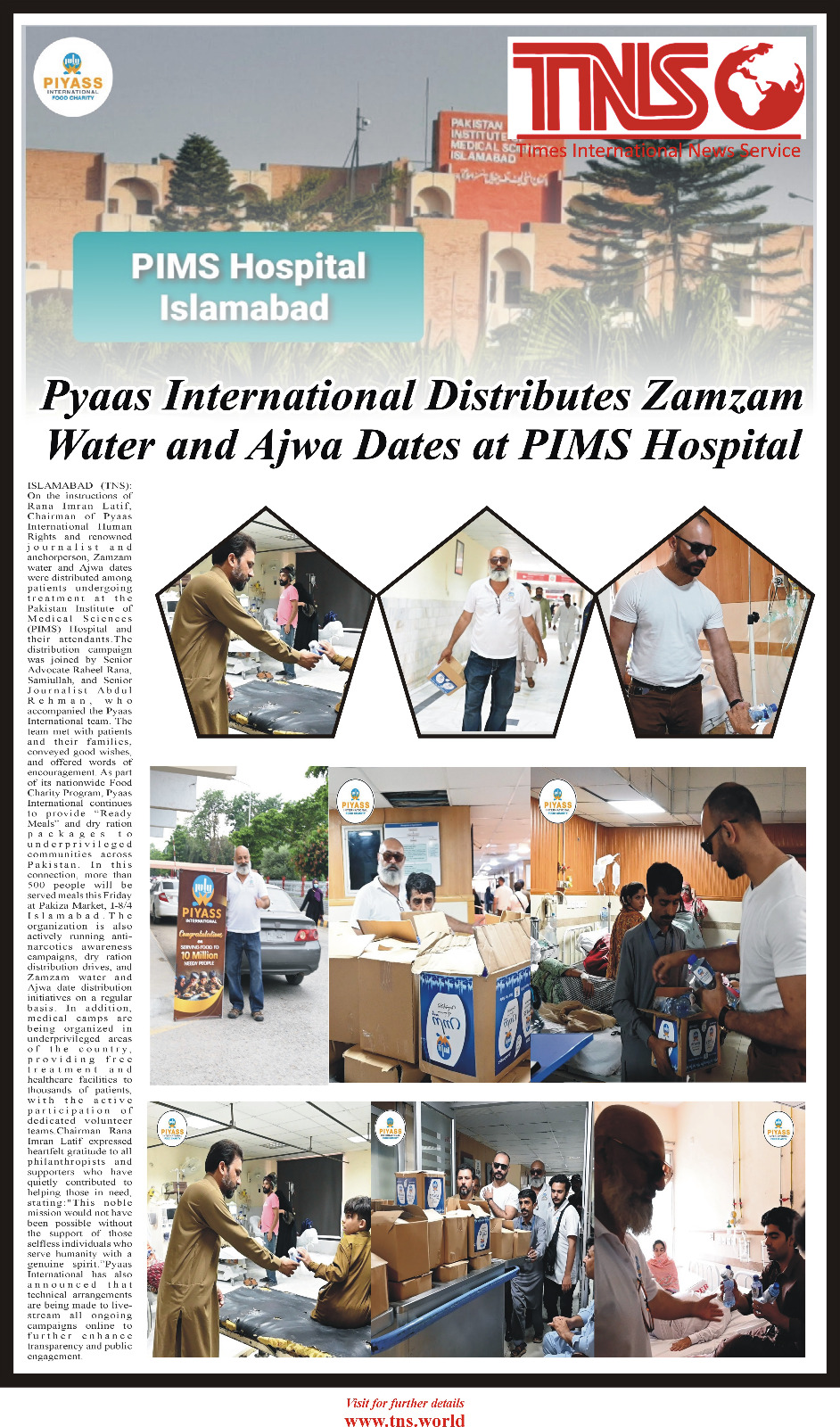 Food Distribution at PIMS Hospital News Clipping